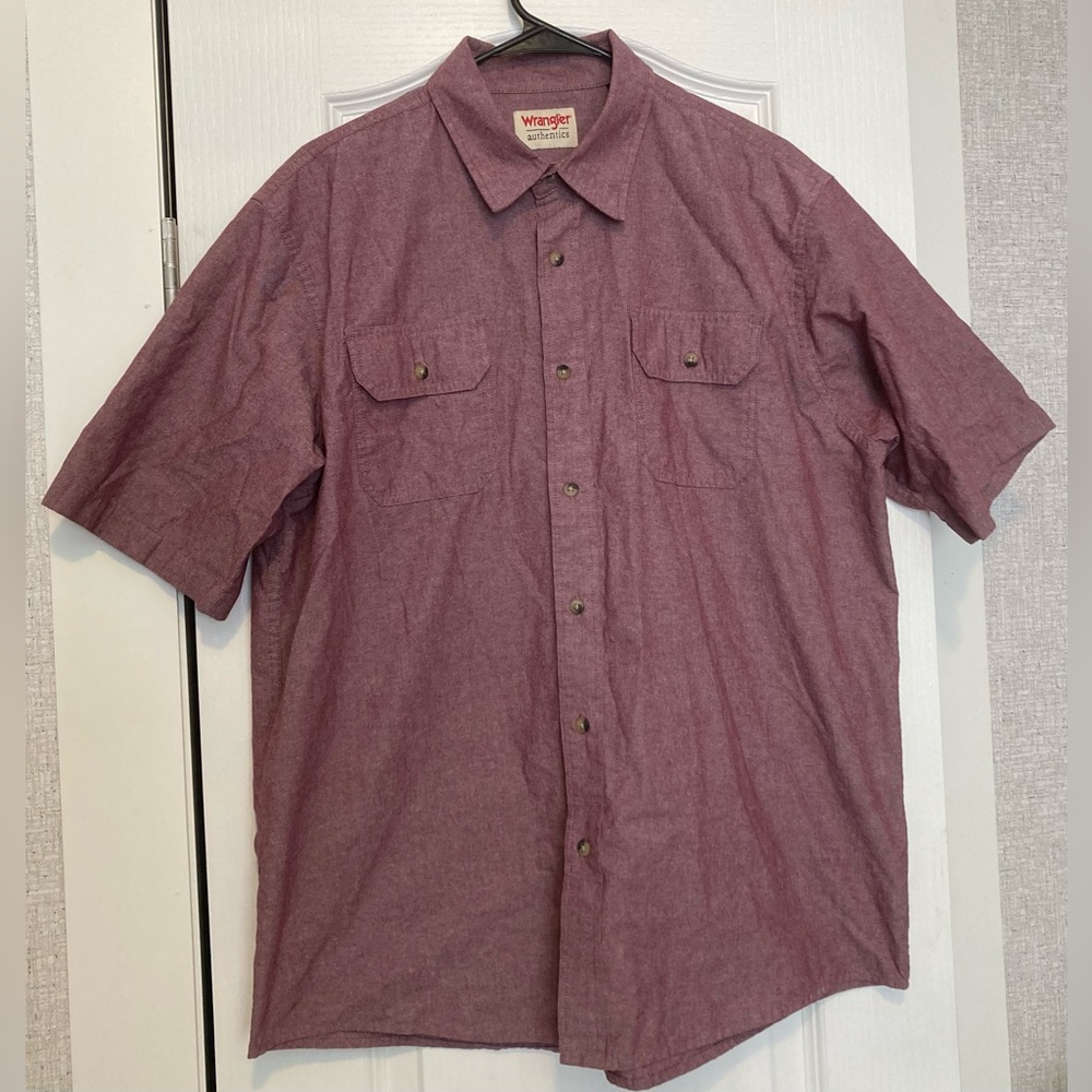 WRANGLER Men's Button Up Large Short Sleeve Pockets